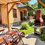 Garden: Covered terrace, garden furniture, barbecue - Accommodation Siófok